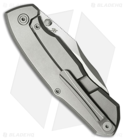 KB Knives Mantra Frame Lock Knife Sandblast Titanium (3.4" Silver Bead Blast)