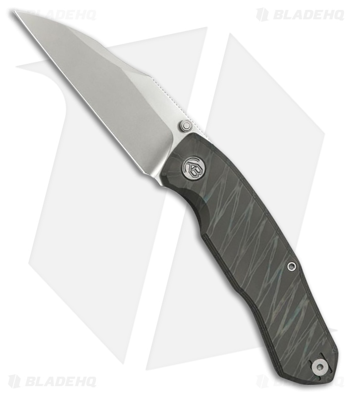 KB Knives Mantra Frame Lock Knife Flame Titanium (3.4" Silver Bead Blast)