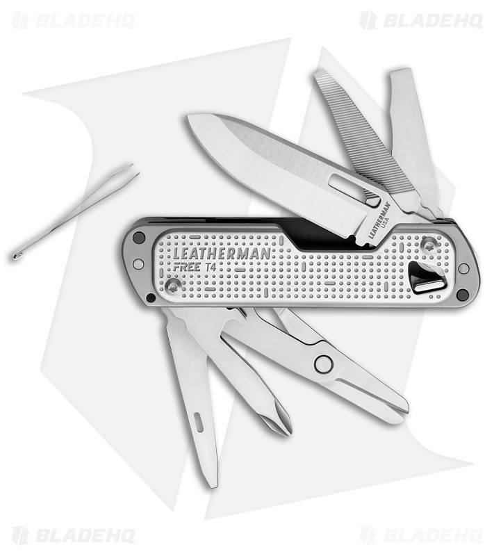 Leatherman Free T4 Multi-Purpose 12-in-1 Folding Knife (2.2" Satin) 832684