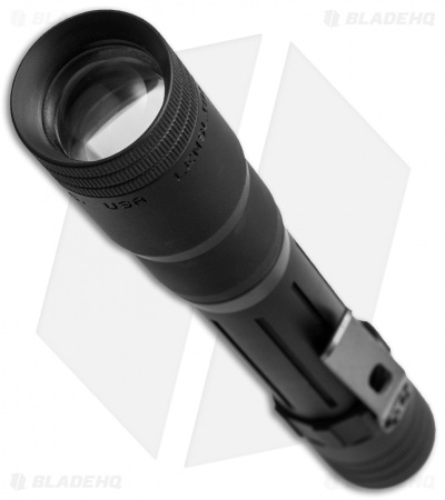 LensLight 3x123 Triple-Output Flashlight Black Smooth Bezel (850 Lumens)