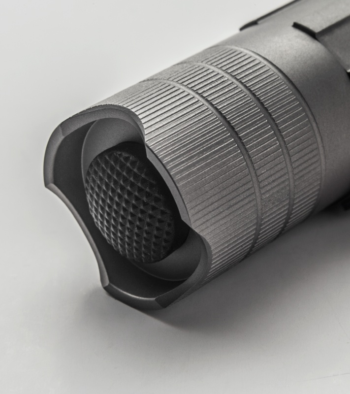 LensLight Mini Black Ti Single-Output Flashlight w/ Ti Tailstand & Smooth Bezel