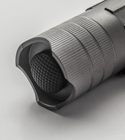 LensLight Mini Black Ti Single-Output Flashlight w/ Ti Tailstand & Smooth Bezel