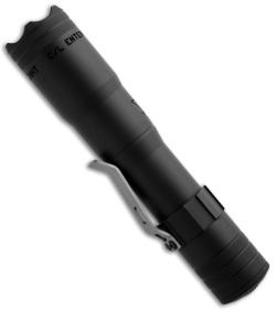 LensLight KO Black Aluminum Single-Output Flashlight w/ Strike Bezel (2x123)