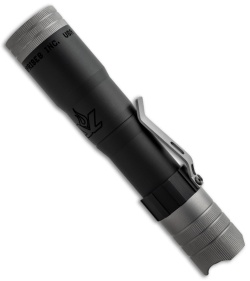 LensLight KO Black Dual-Output Flashlight w/ Ti Tailstand & Smooth Bezel (2x123)