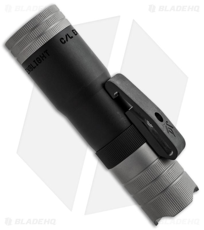LensLight Mini Black Ti Dual-Output Flashlight w/ Ti Tailstand & Smooth Bezel