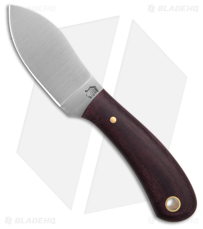 LT Wright Knives Lil Muk Fixed Blade Double Red Matte  (2.75" Stonewash)