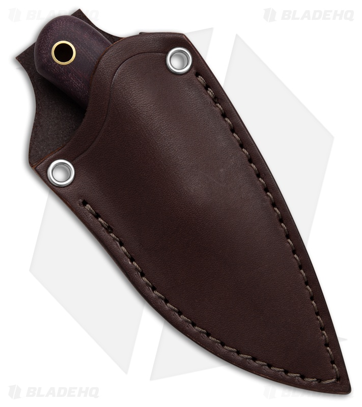 LT Wright Knives Lil Muk Fixed Blade Double Red Matte  (2.75" Stonewash)