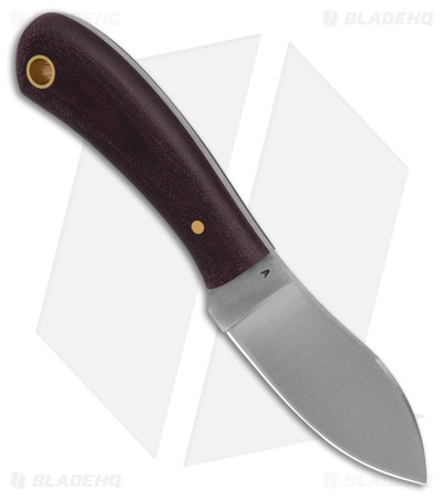 LT Wright Knives Lil Muk Fixed Blade Double Red Matte  (2.75" Stonewash)