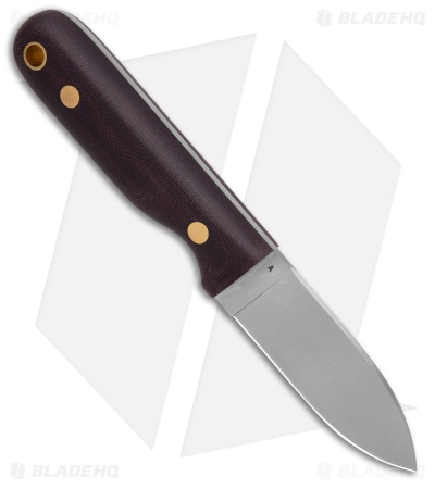 LT Wright Knives Bushbaby A2 Flat Double Red Micarta (2.87" Satin)