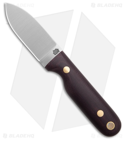 LT Wright Knives Bushbaby A2 Flat Double Red Micarta (2.87" Satin)