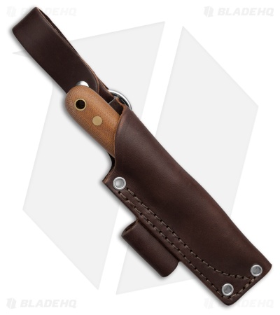 LT Wright Knives Bushbaby A2 Flat Natural Micarta (2.87" Satin)