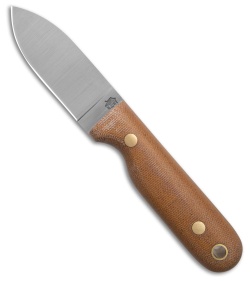 LT Wright Knives Bushbaby A2 Flat Natural Micarta (2.87" Satin)
