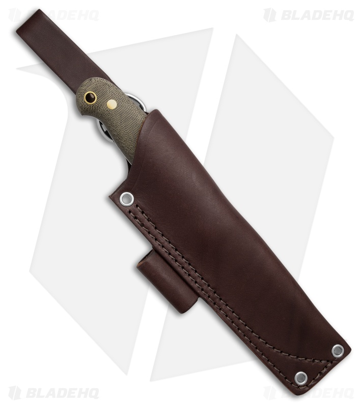 LT Wright Knives GNS O-1 Scandi Green Micarta (4.37" Satin)