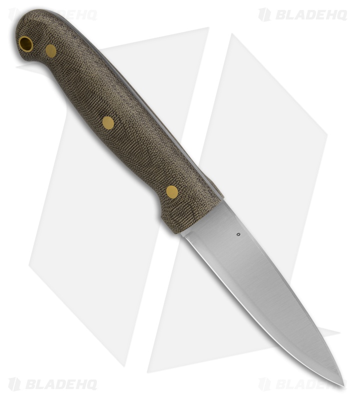 LT Wright Knives GNS O-1 Scandi Green Micarta (4.37" Satin)