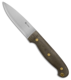 LT Wright Knives GNS O-1 Scandi Green Micarta (4.37" Satin)