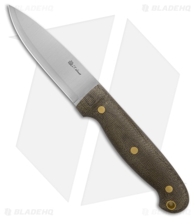 LT Wright Knives GNS O-1 Scandi Green Micarta (4.37" Satin)