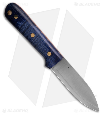 LT Wright Knives Genesis Scandi Fixed Blade Knife Blue Maple (4.25" Satin)
