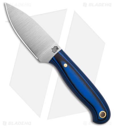 LT Wright Knives Patriot Fixed Blade Knife Matte Black/Blue G-10 (2.5" Satin)