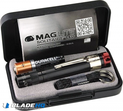 Mag-Lite Solitaire Red LED Flashlight 1 AAA Cell Black (47 Lumens