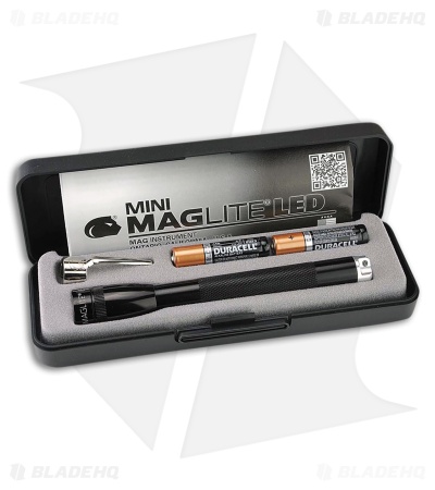 Mag-Lite Mini Maglite 2 AAA Cell White LED Flashlight Black (111 Lumens)