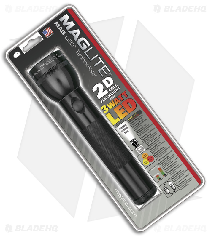 Mag-Lite LED Flashlight 2 D-Cell Black 168 Lumens - Blade HQ