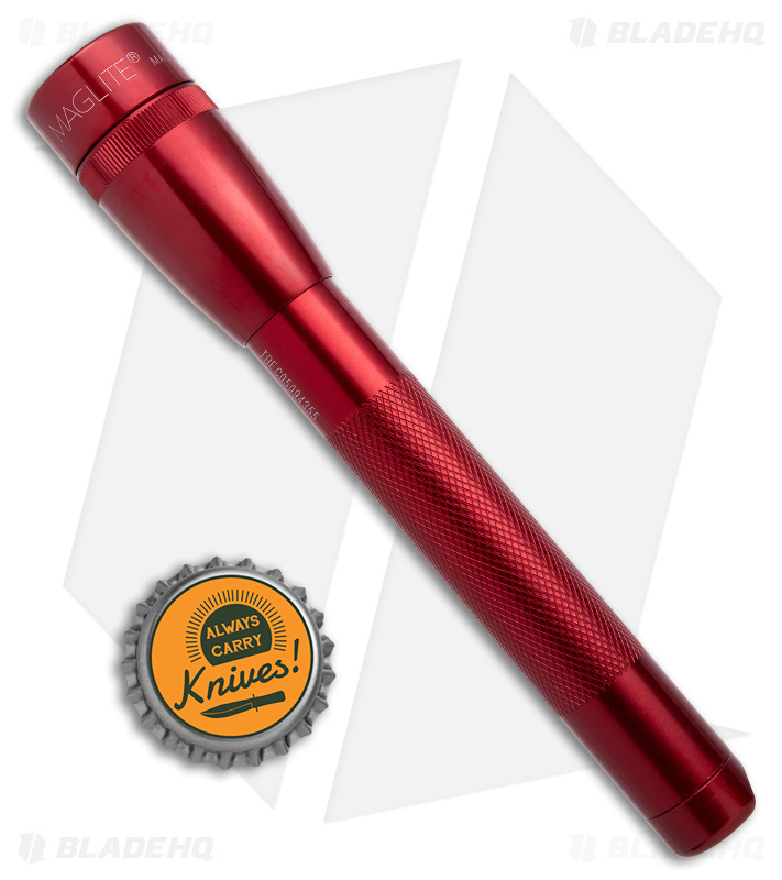 Mag-Lite Mini Maglite 2 AA Cell LED Flashlight Red - Blade HQ