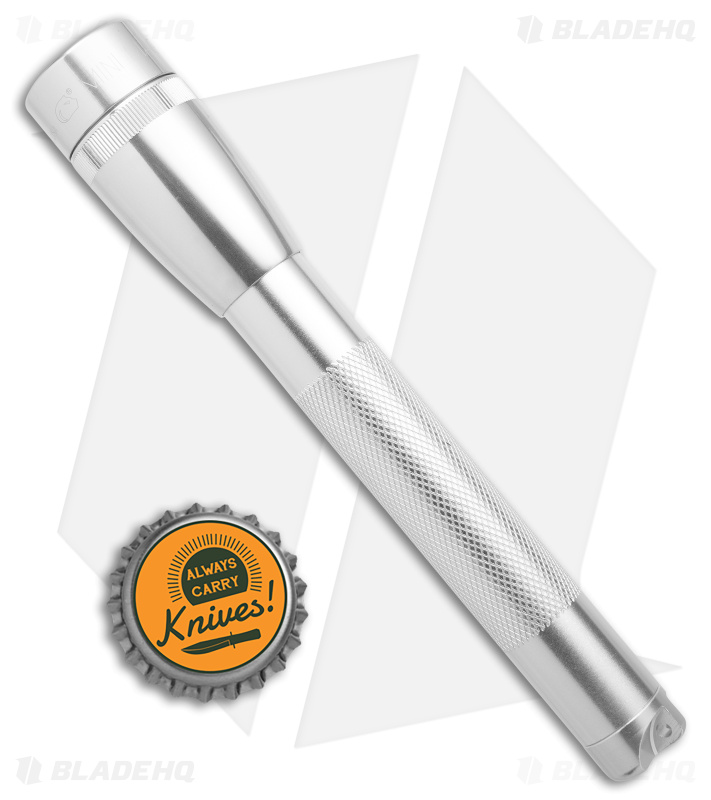 Mag-Lite Mini Maglite 2 AA Cell LED Flashlight Silver (77 Lumens) w/Belt Holster