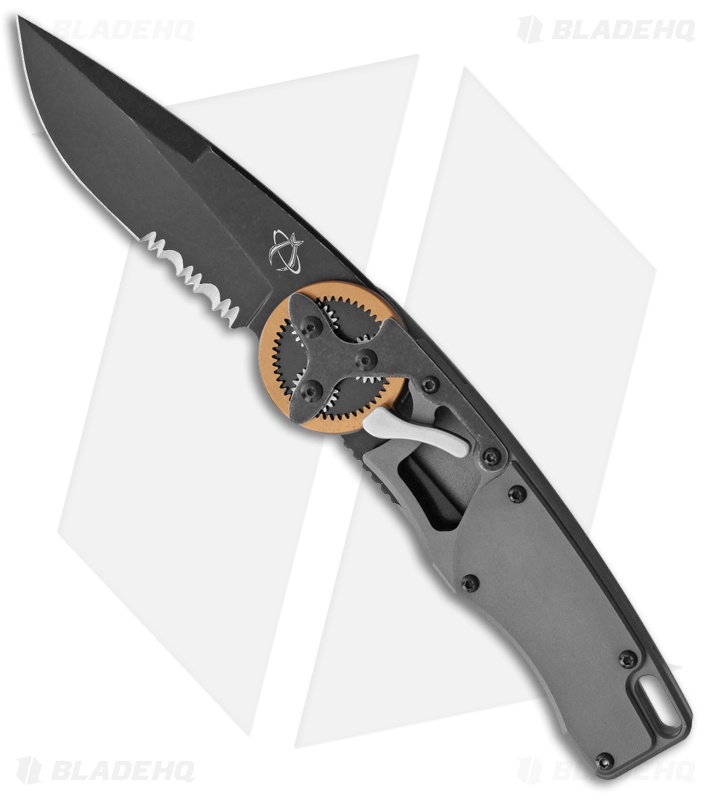 Mantis Gearhead Liner Lock Knife Stainless Steel/Copper Gear (3.4" SW