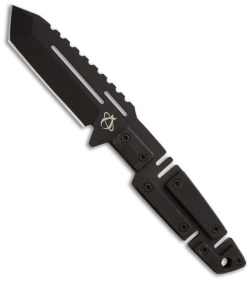 Mantis Chaos 1 Tactical Knife Fixed Blade (3.5" Black Plain) MF-4hc