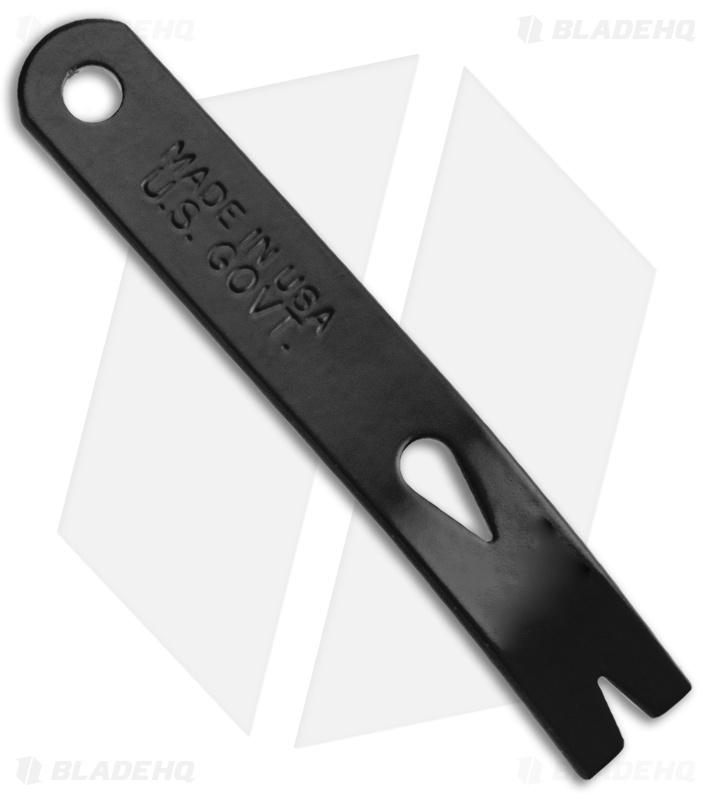 Black Stainless Steel Curved Micro Widgy Pry Bar (3")