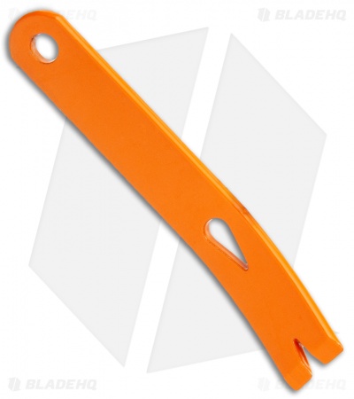 Orange Stainless Steel Cuvred Micro Widgy Pry Bar (3")