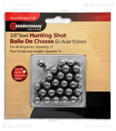 Marksman 3/8" Steel Hunting Shot Ball Bearings (75 Qty) 3138