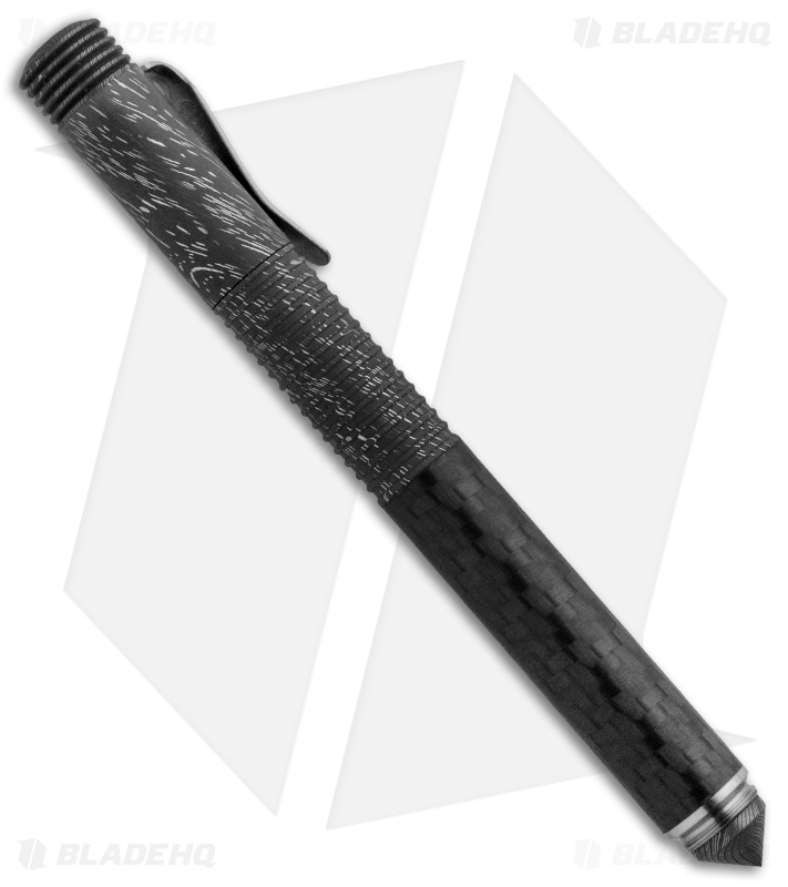 Matthew Martin 500 Series Custom Tactical Pen - Damascus/Carbon Fiber