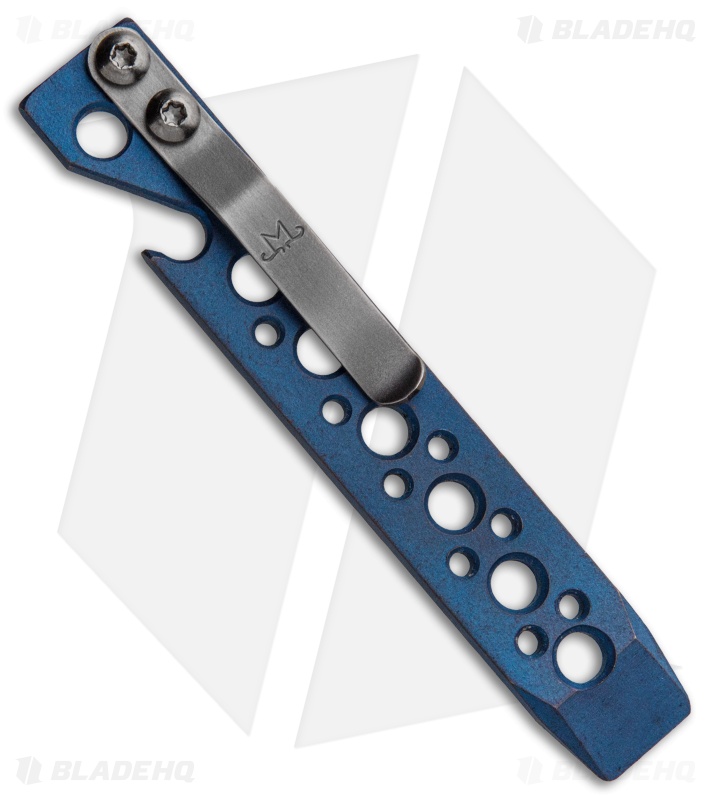 Maverick Customs 4.5" Titanium Pocket Pry Bar Bottlle Opener - Blue "42