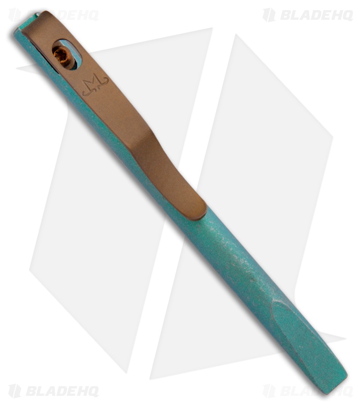 Maverick Customs 4" Pen Titanium Pocket Pry Bar Tool - Green/Bronze SW
