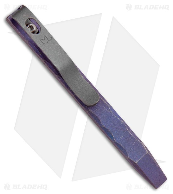 Maverick Customs 4" Slim Titanium Pocket Pry Bar Tool - Rock Purple Stonewash