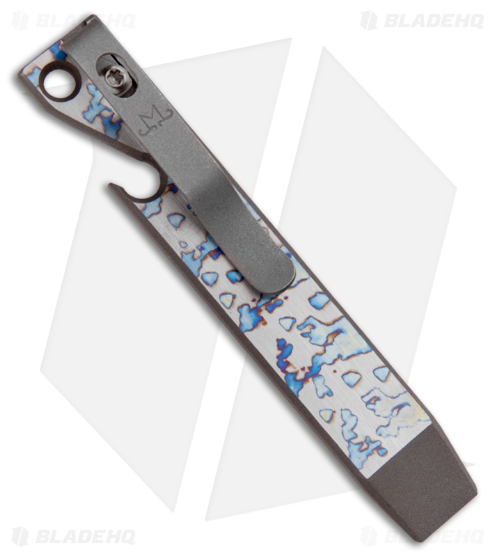Maverick Customs 4" Titanium Pocket Pry Bar Tool - Bright Black Nebula