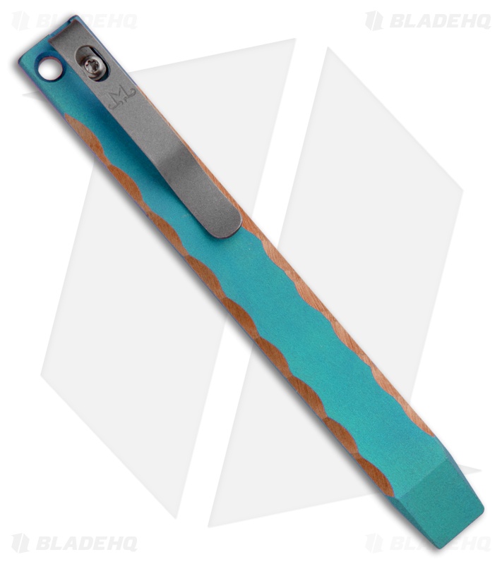 Maverick Customs 5.25" Titanium Pocket Pry Bar Tool - Green/Rock Bronze