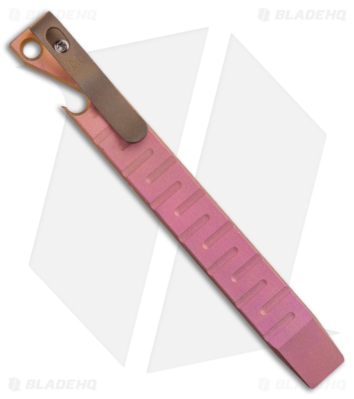 Maverick Customs 5.5" Titanium Pocket Pry Bar Tool Machined - Sunrise Ano
