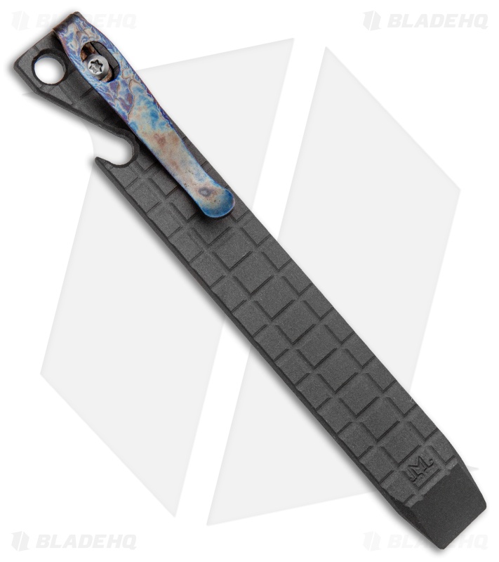 Maverick Customs 5" Titanium Pocket Pry Bar Tool - Black Frag/Tesla Lynch Clip