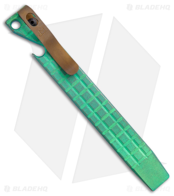 Maverick Customs 5" Frag Titanium Pocket Pry Bar Tool - Green/Bronze