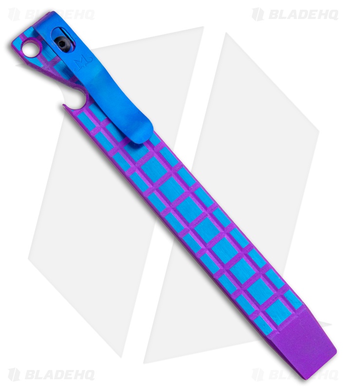 Maverick Customs 5" Frag Titanium Pocket Pry Bar Tool - Purple/Blue