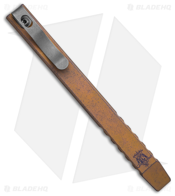 Maverick Customs 5.25" Slim Ti Pocket Pry Bar Tool - Milled Bronze