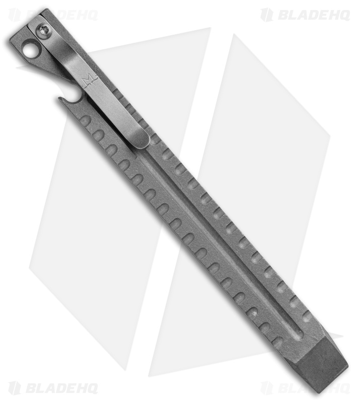 Maverick Customs 6" Titanium Pocket Pry Bar Tool - Edged Fuller Stonewash
