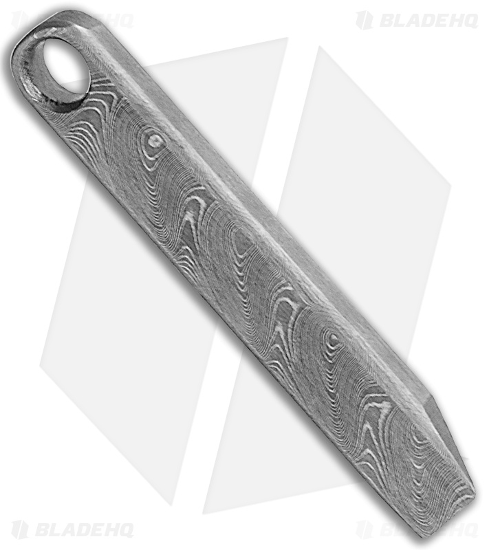 Maverick Customs Keychain Pry Bar Tool Machined -  Boomerang Damascus