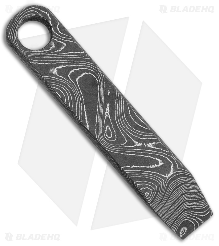Maverick Customs Keychain Pry Bar Tool Machined - Damascus