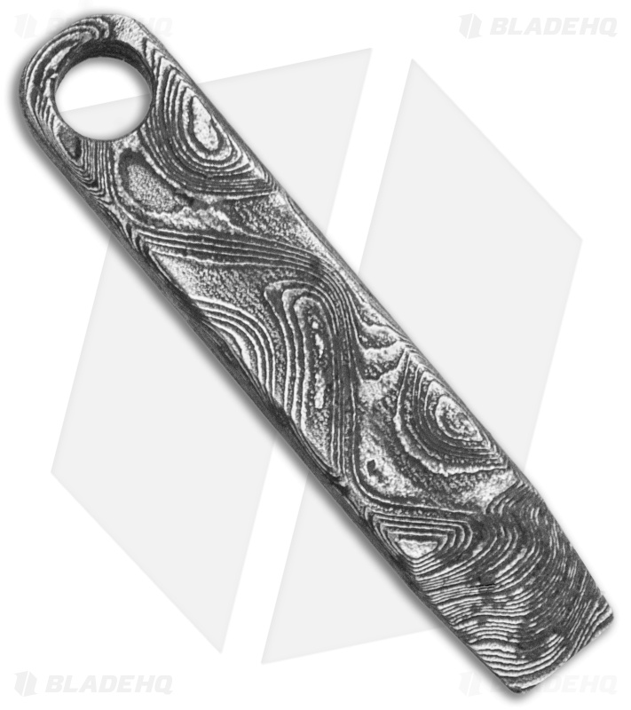 Maverick Customs Keychain Pry Bar Tool Machined - Over-Etch Damascus