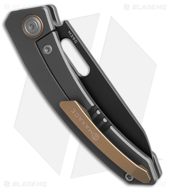Maxace Black Mirror Knife Titanium/80's CamoCarbon | Black