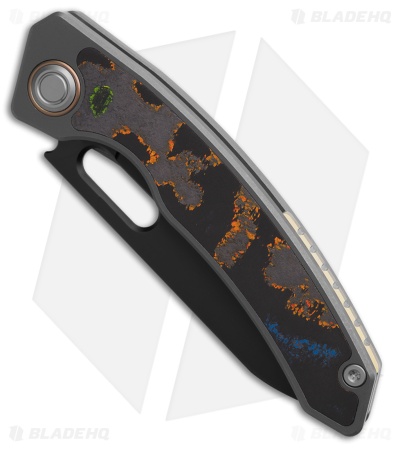 Maxace Black Mirror Frame Lock Knife Titanium/80's CamoCarbon (3.25" Black)