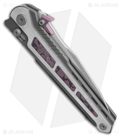 Maxace Knives Midnight Heron Pivot Lock Knife Titanium/Fatcarbon (4" Satin)